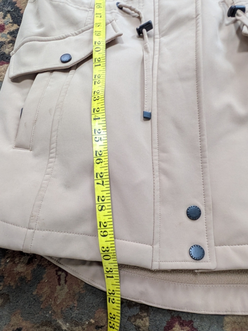 French Connection Softshell Anorak Women’s Hooded Small Khaki - Picture 16 of 16